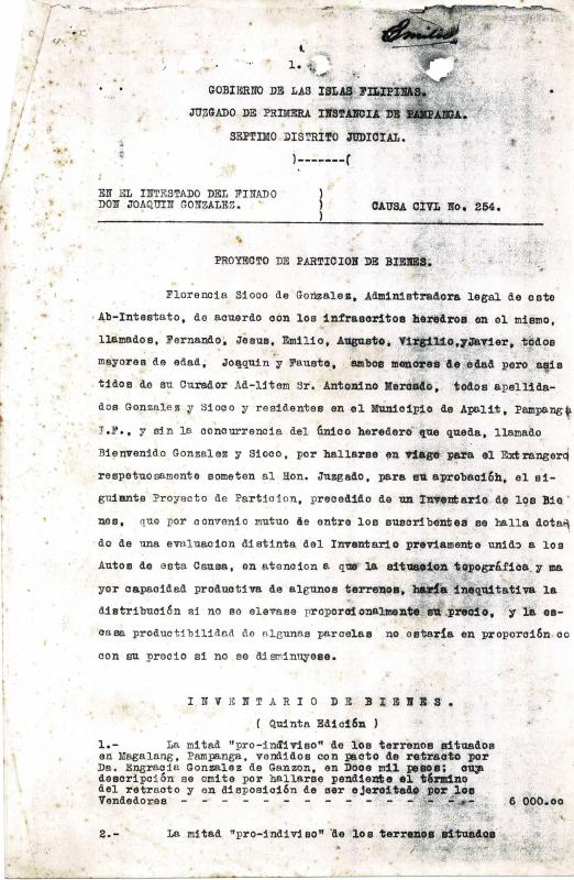 Annex R: Virgilio - Proyecto de Particion